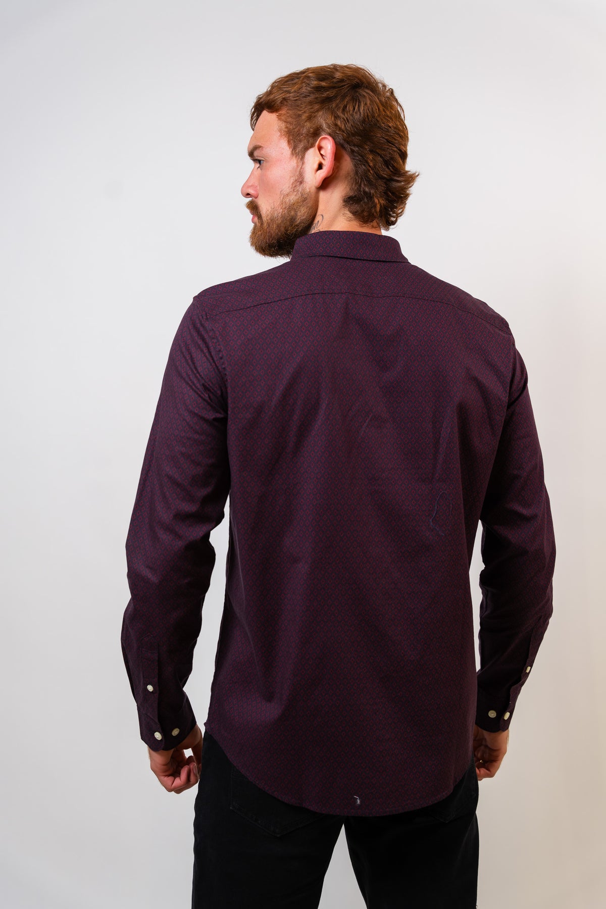 Camisa Azul Hombre Manga Larga Penguin