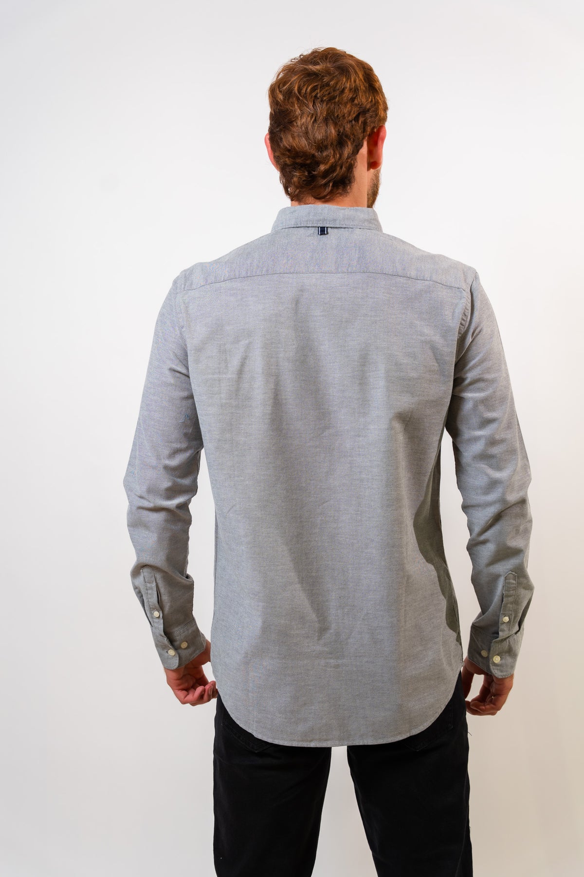 Camisa Gris Hombre Manga Larga Penguin