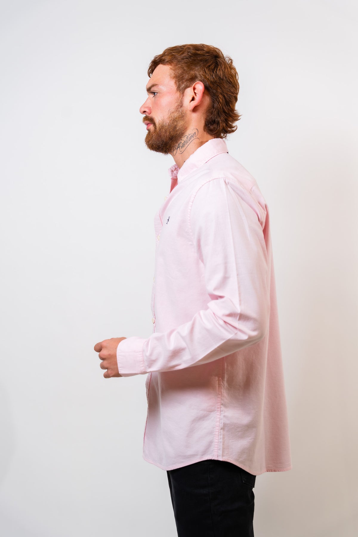 Camisa Rosada Hombre Manga Larga Penguin
