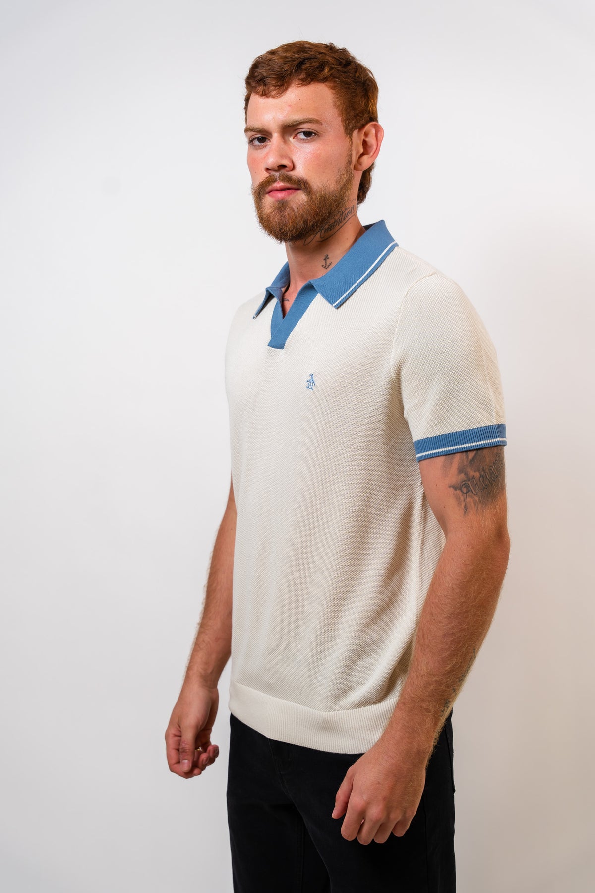 Polo Beige Hombre Penguin