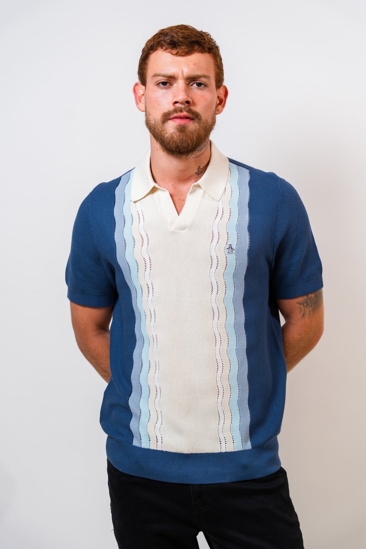 Polo Beige Hombre Penguin