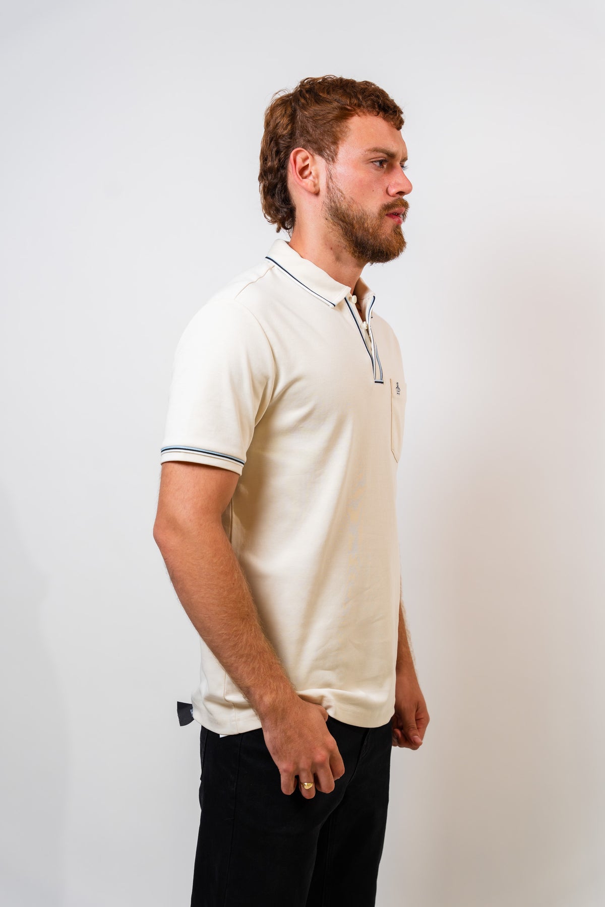 Polo Beige Hombre Penguin