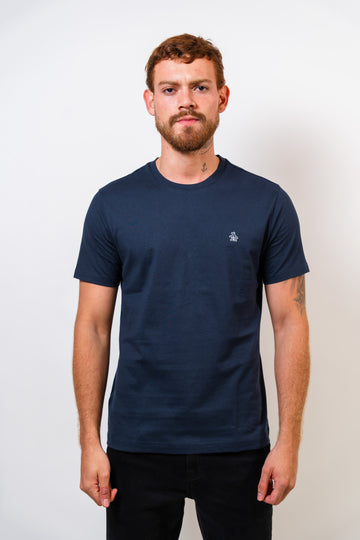 Camiseta Azul Oscuro Básica Hombre Penguin