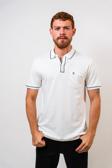 Polo Blanco Hombre Penguin