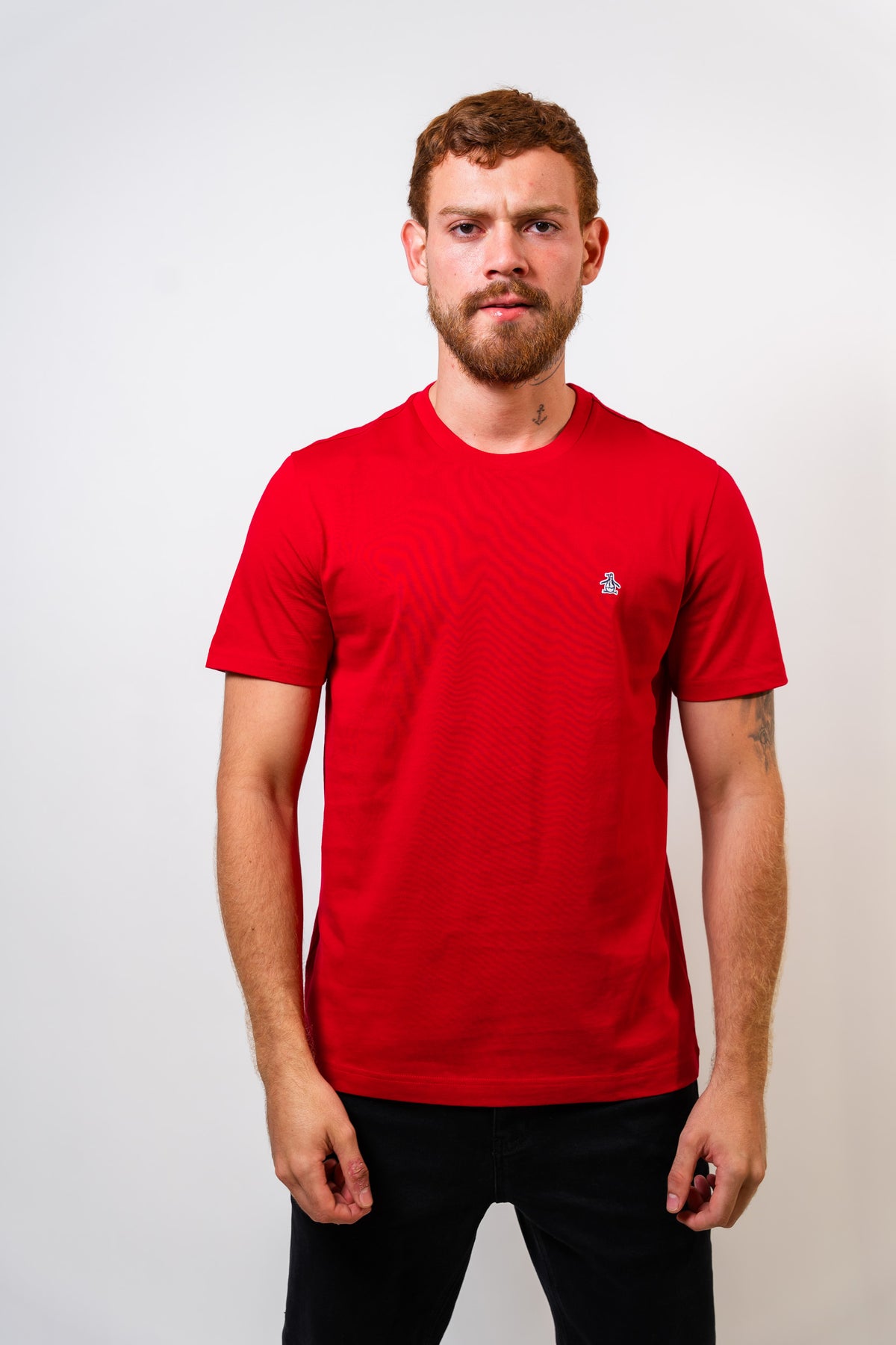 Camiseta Rojo Básica Hombre Penguin
