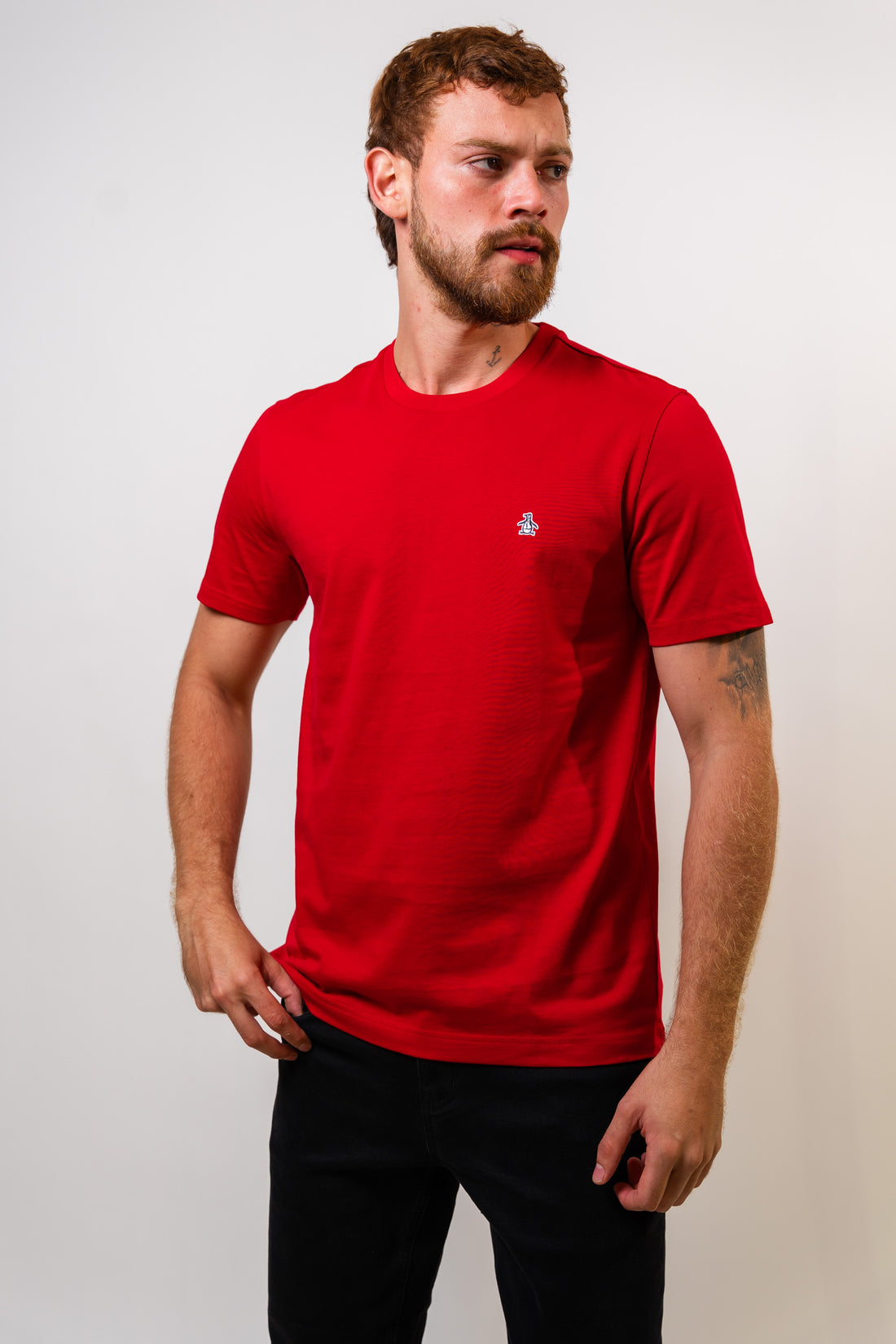 Camiseta Rojo Básica Hombre Penguin