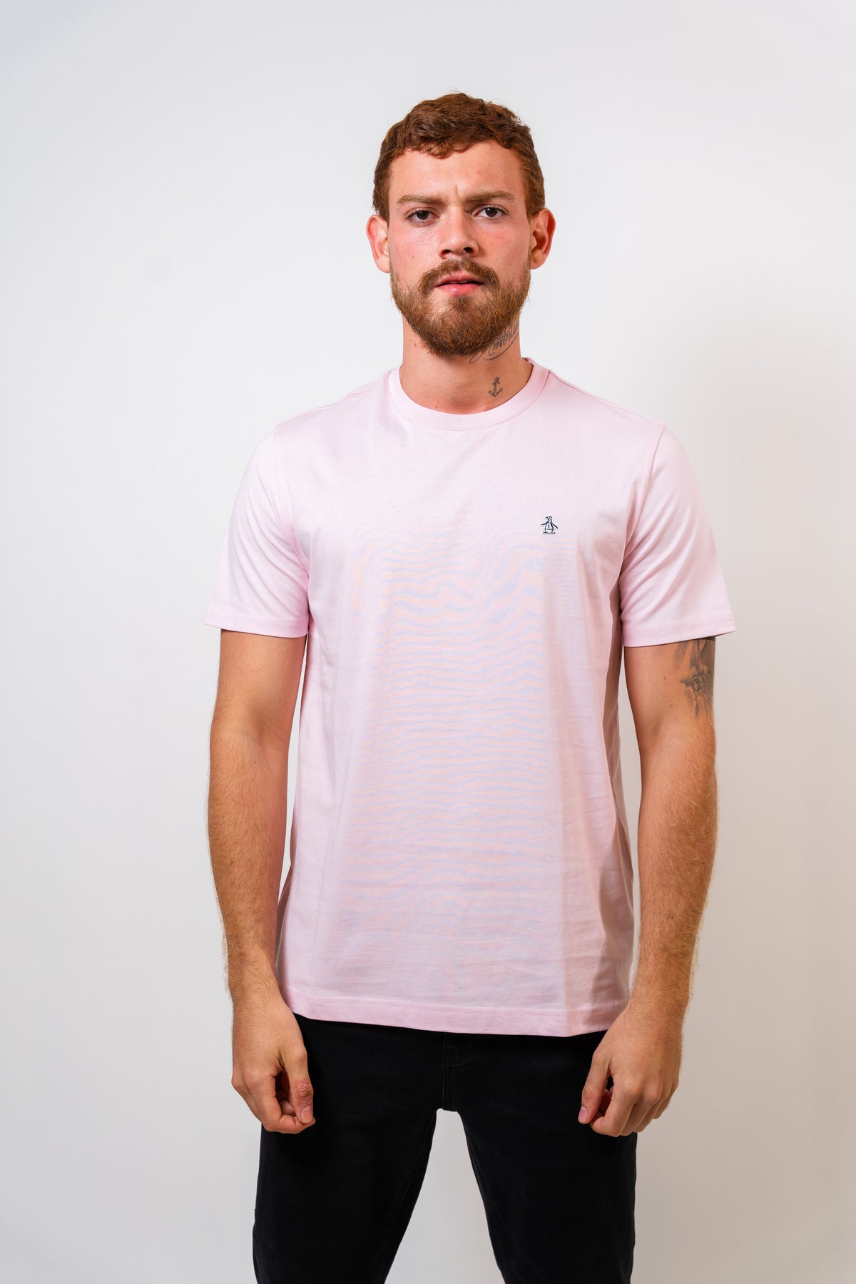 Camiseta Rosado Básica Hombre Penguin