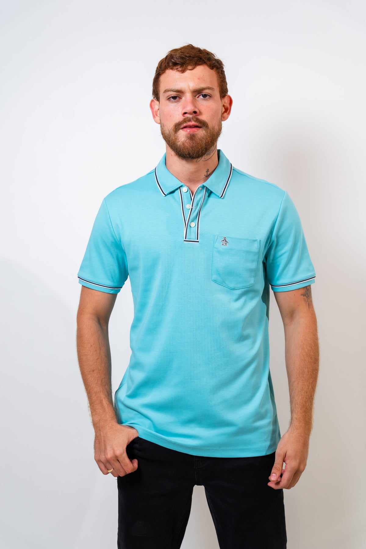 Polo Aguamarina Hombre Penguin