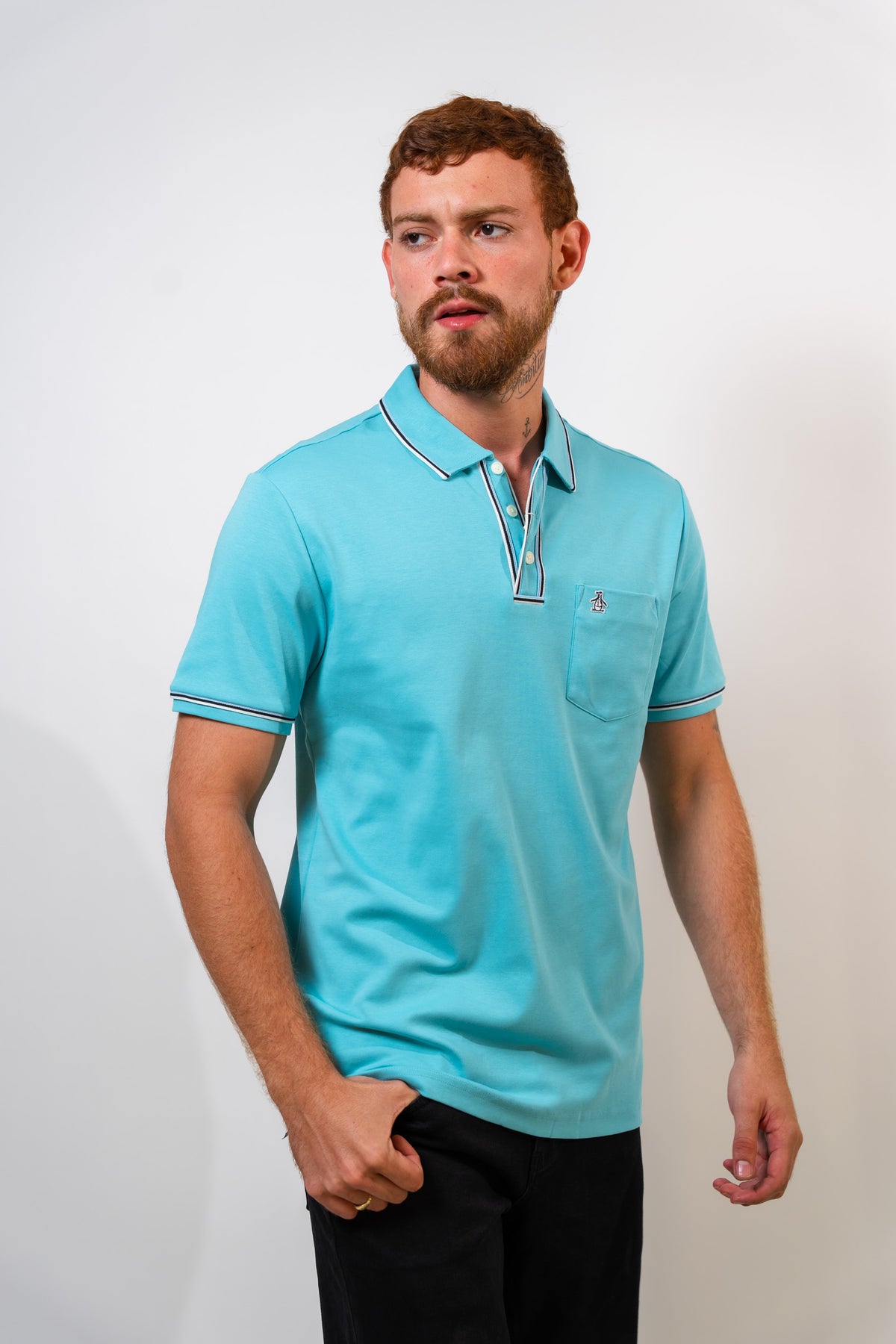 Polo Aguamarina Hombre Penguin