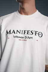 Camiseta Oversize Manifesto Women Ochre