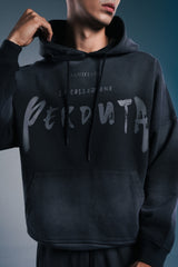 Hoodie Oversize Manifesto Acid Wash