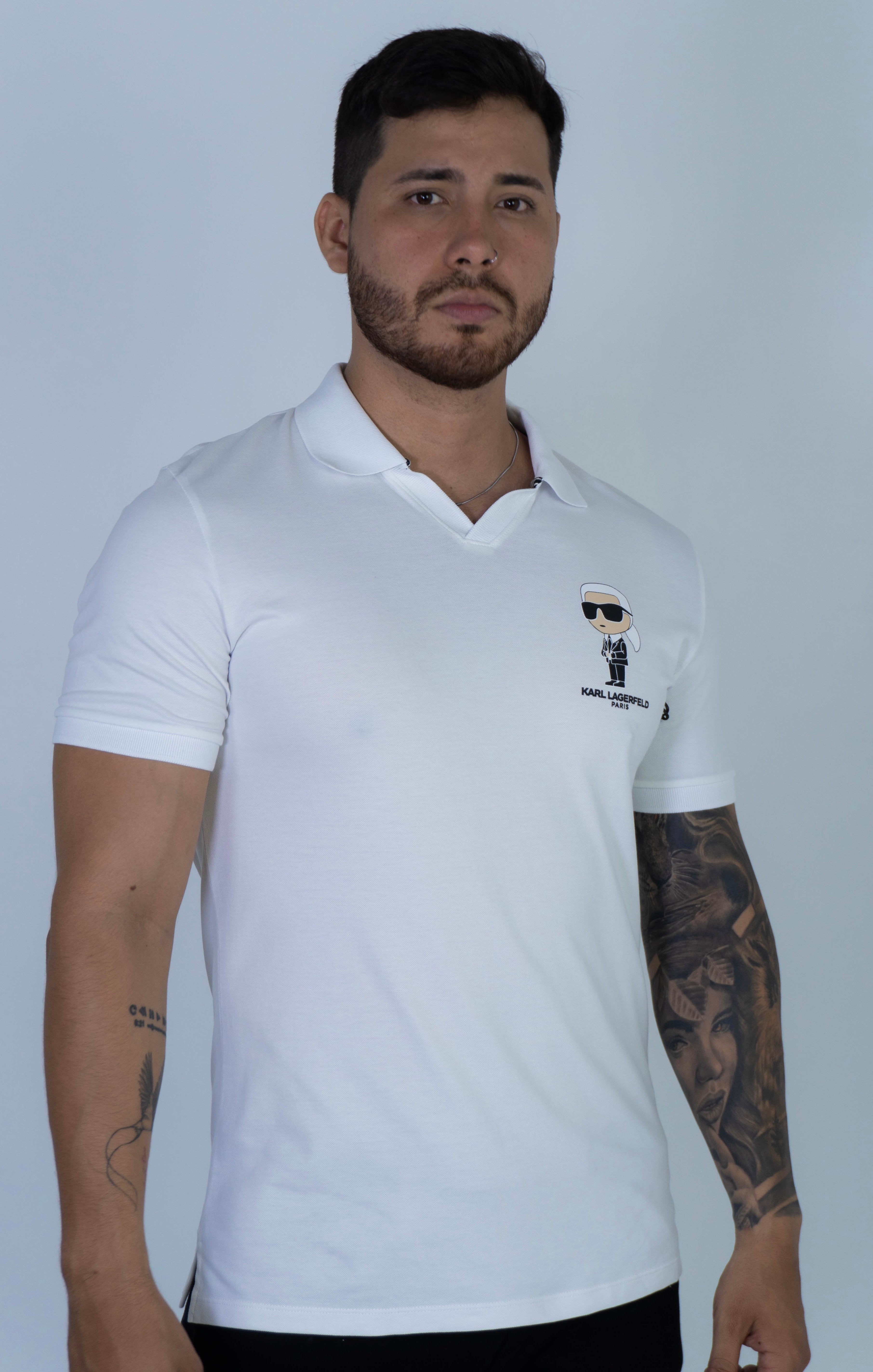 Polo Karl Lagerfeld White Polos