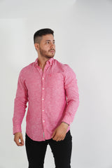 Camisa Penguin Lino Pink Camisas