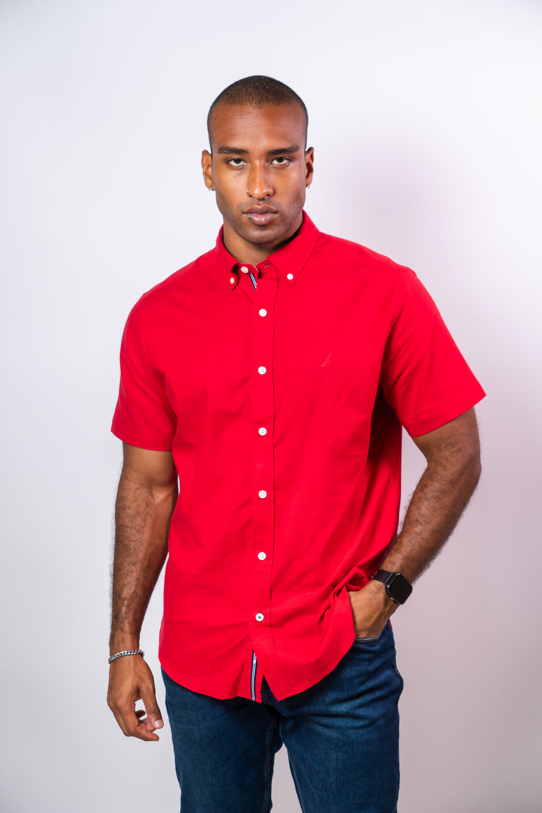 Camisa Manga Corta Hombre Nautica Classic Fit