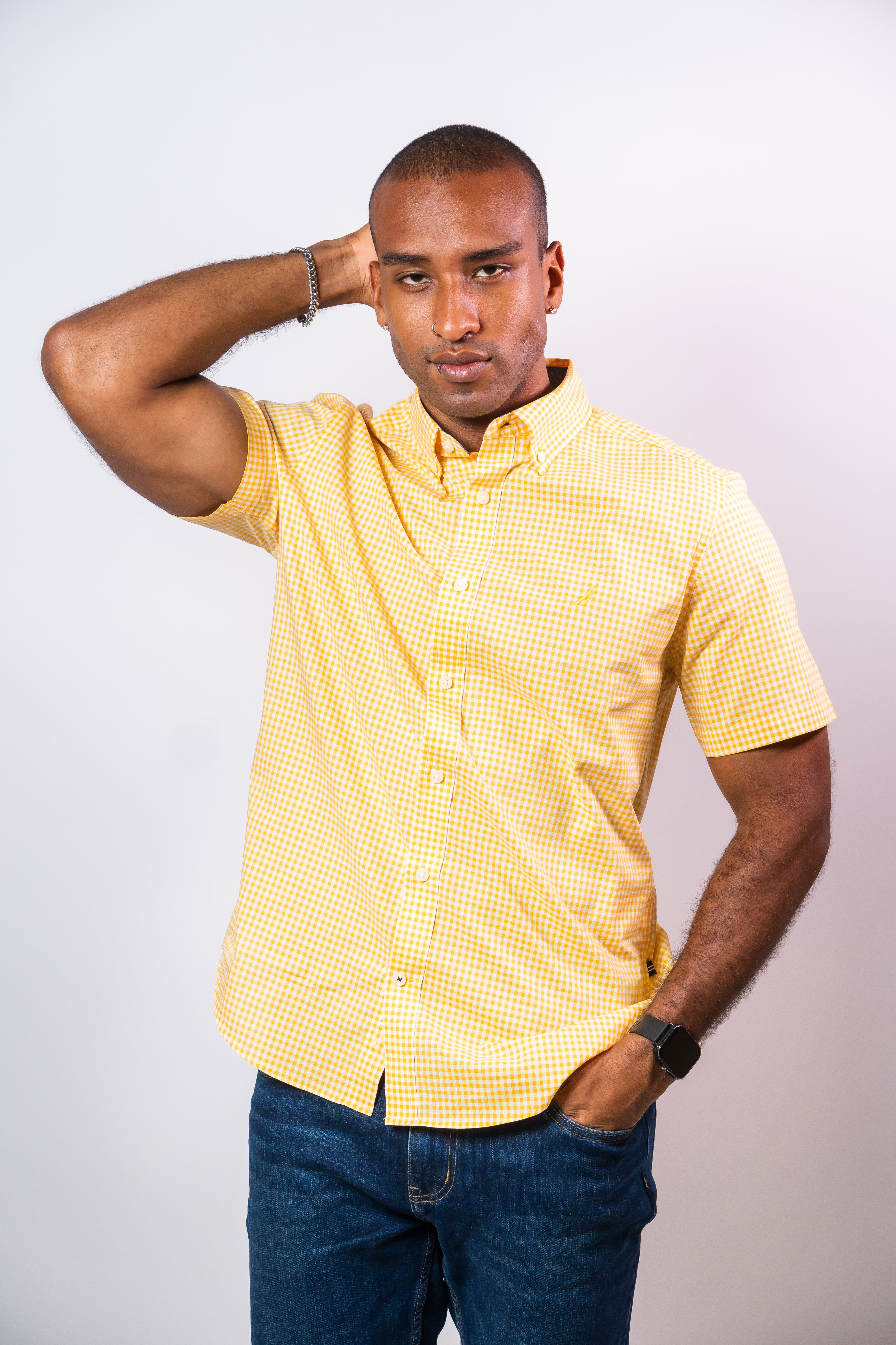 Camisa Manga Corta Hombre Nautica Classic Fit