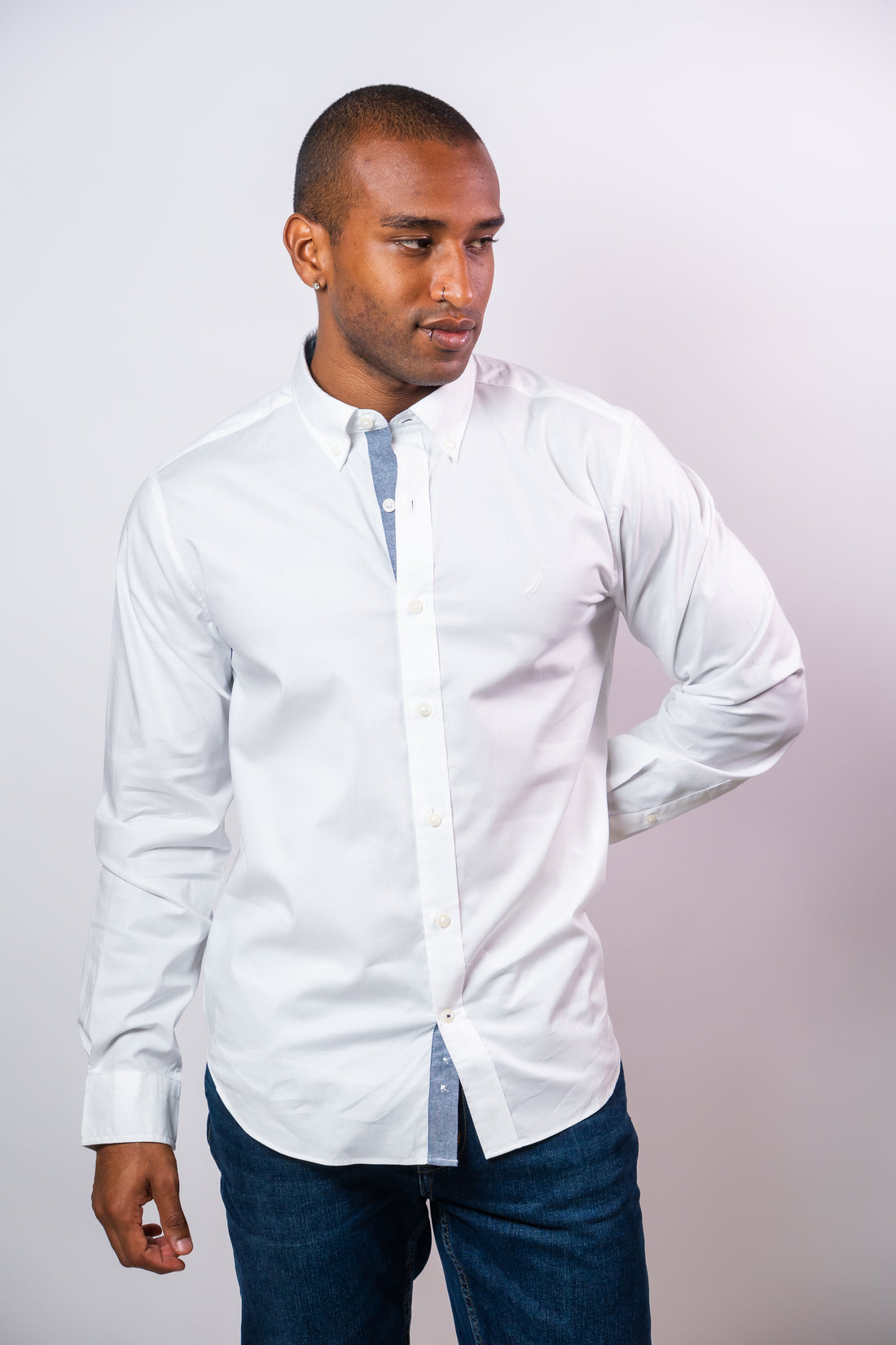 Camisa Manga Larga Hombre Nautica Classic Fit