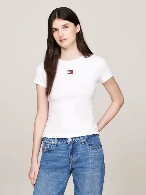 Camiseta Women Slim Tommy Hilfiger White