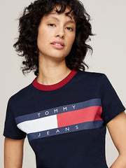 Camiseta Corta Women Tommy Hilfiger Navy