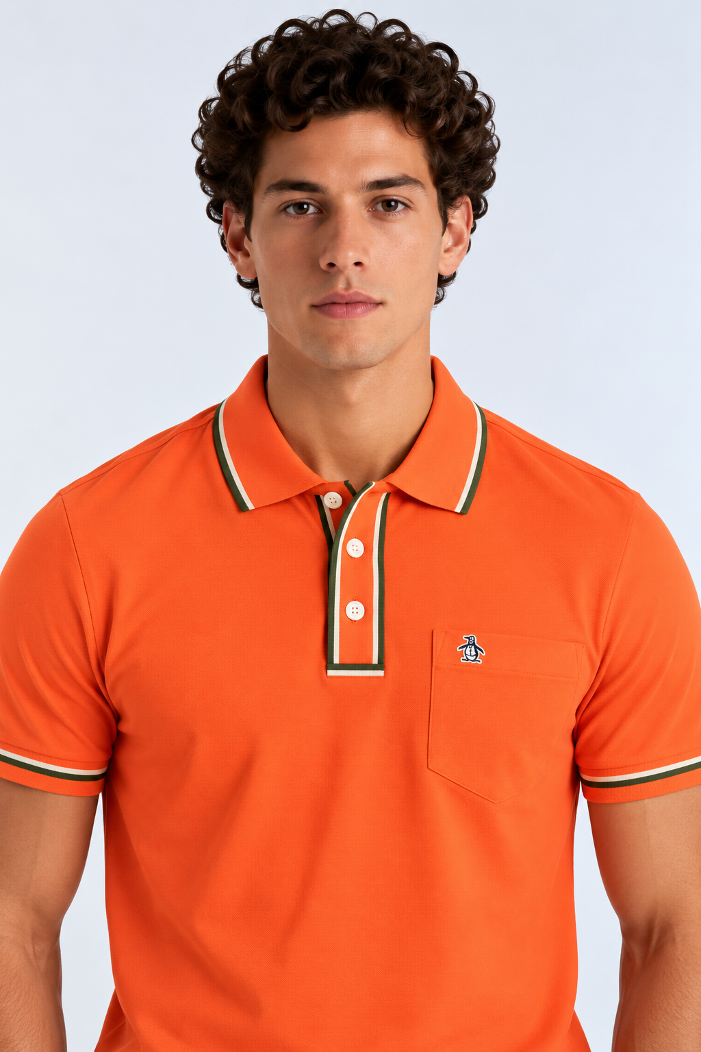 Polo Naranja Hombre Penguin