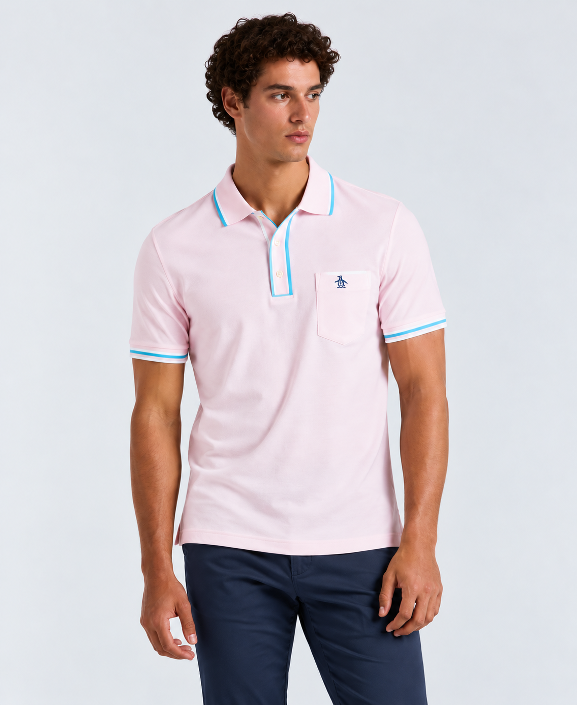 Polo Rosado Hombre Penguin