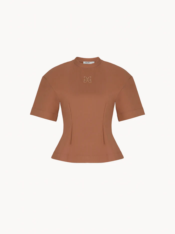 CELĒIT Girly Oversized Tee Brown