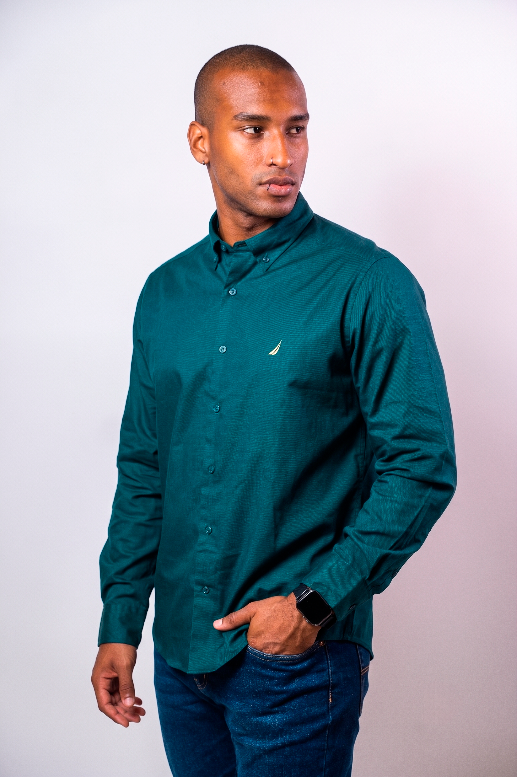 Camisa Manga Larga Hombre Nautica Classic Fit