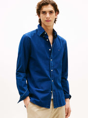 Camisa Tommy Hilfiger Regular Dark Blue Chambray