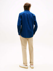 Camisa Tommy Hilfiger Regular Dark Blue Chambray