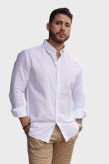 Camisa Oscar De La Renta Lino Tailored