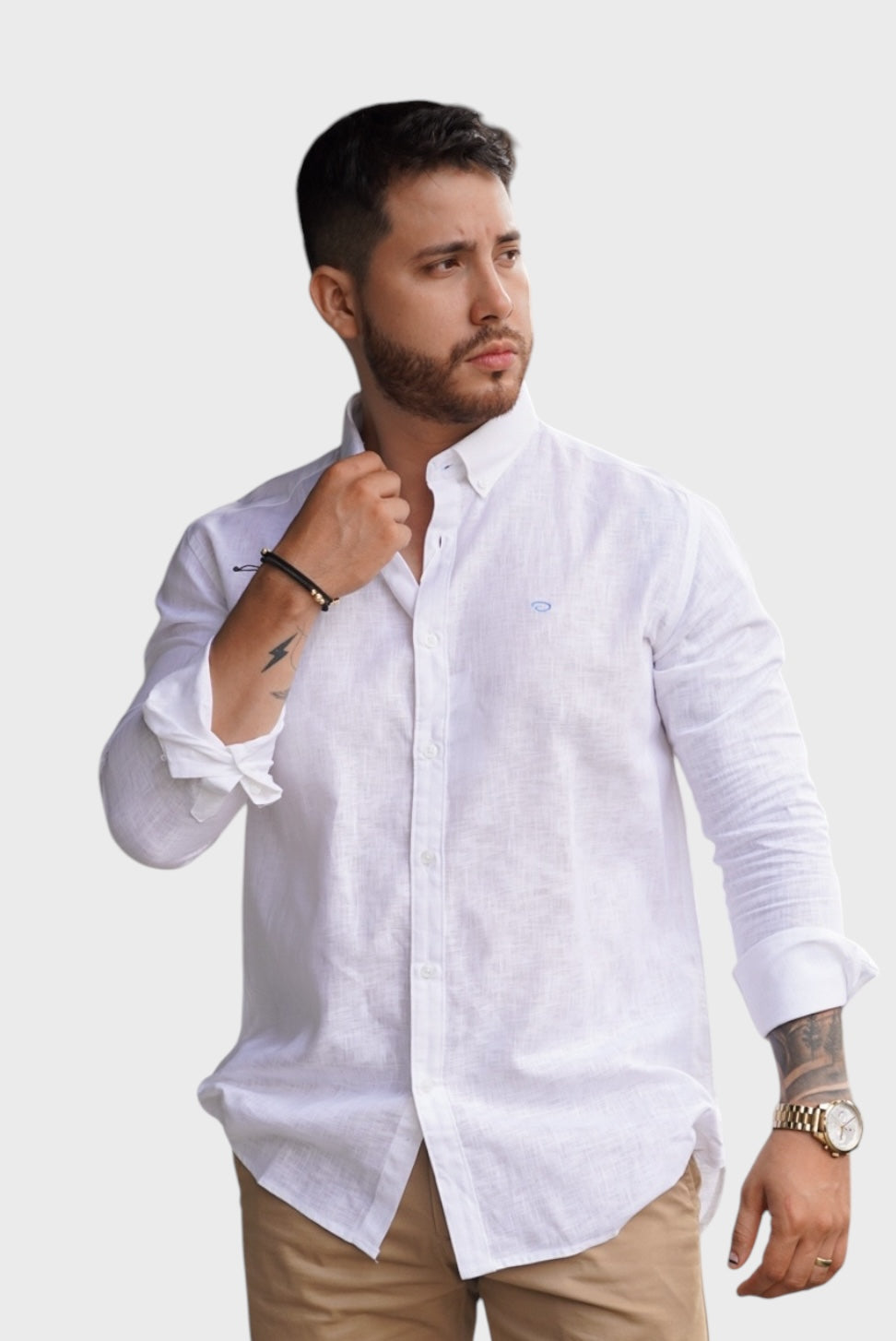 Camisa Oscar De La Renta Lino Tailored