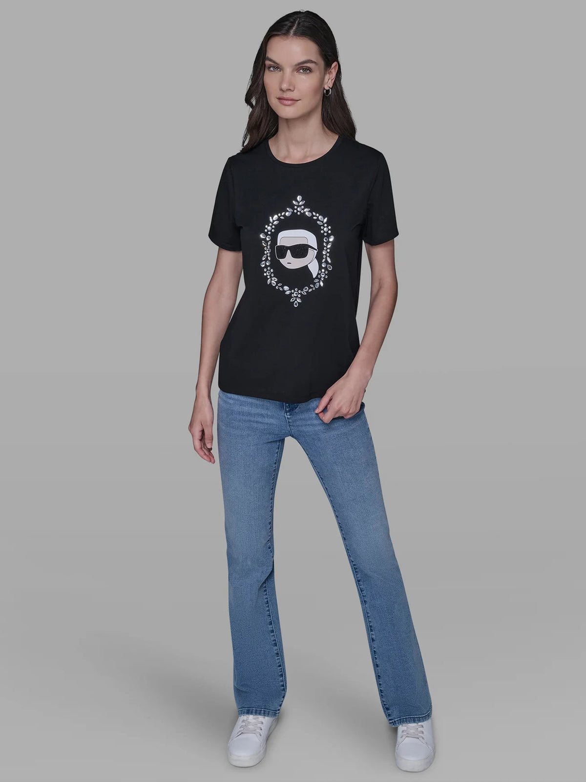 Camiseta Negra Mujer Karl Lagerfeld