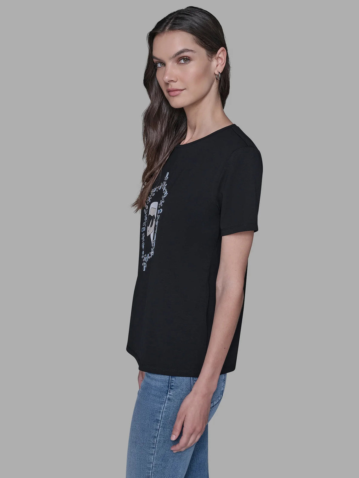 Camiseta Negra Mujer Karl Lagerfeld