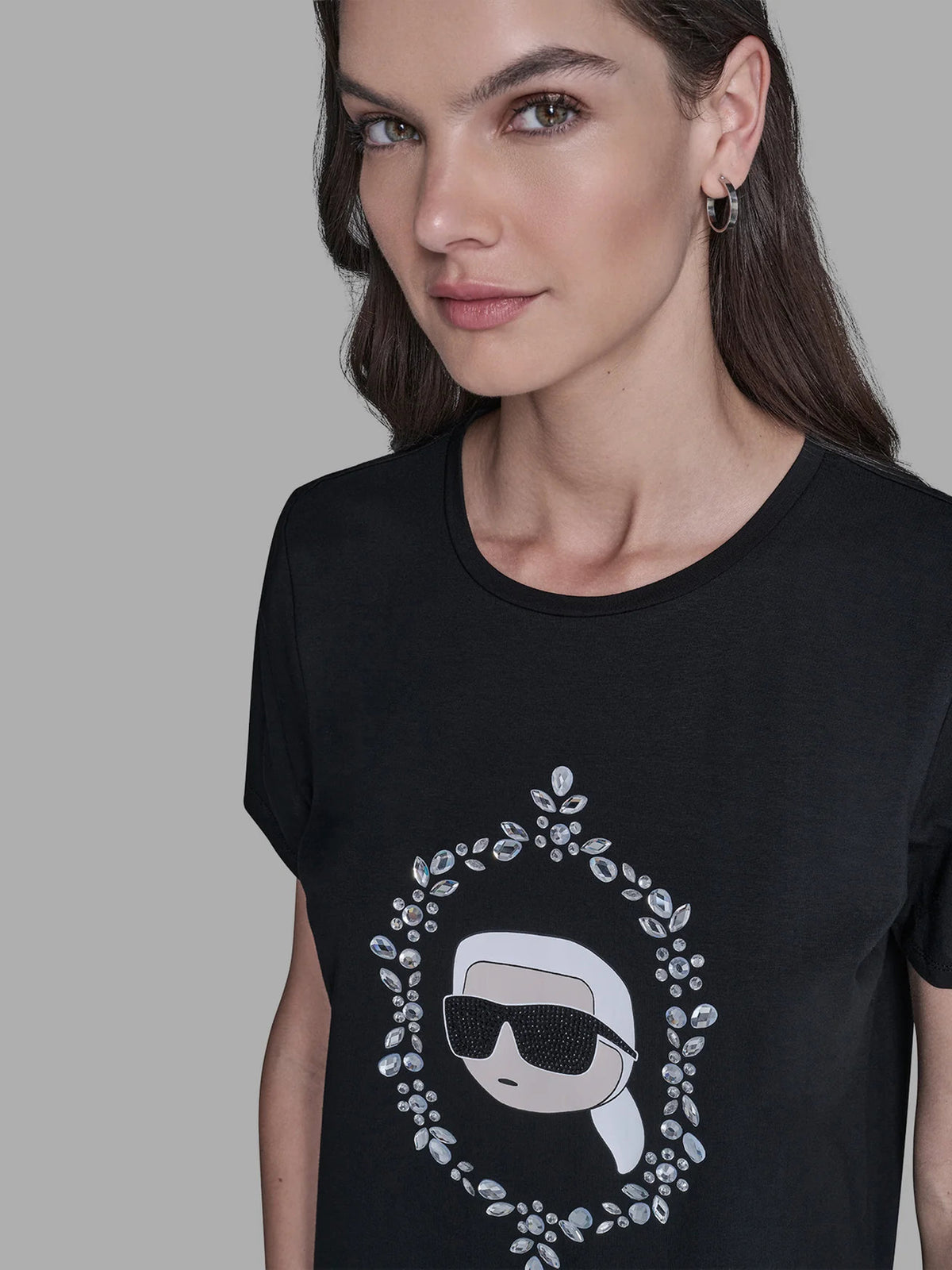 Camiseta Negra Mujer Karl Lagerfeld