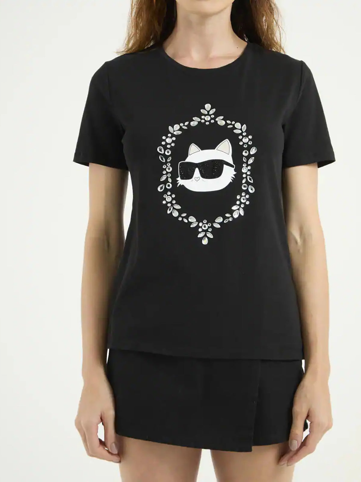 Camiseta Negra Mujer Karl Lagerfeld