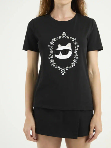 Camiseta Negra Mujer Karl Lagerfeld