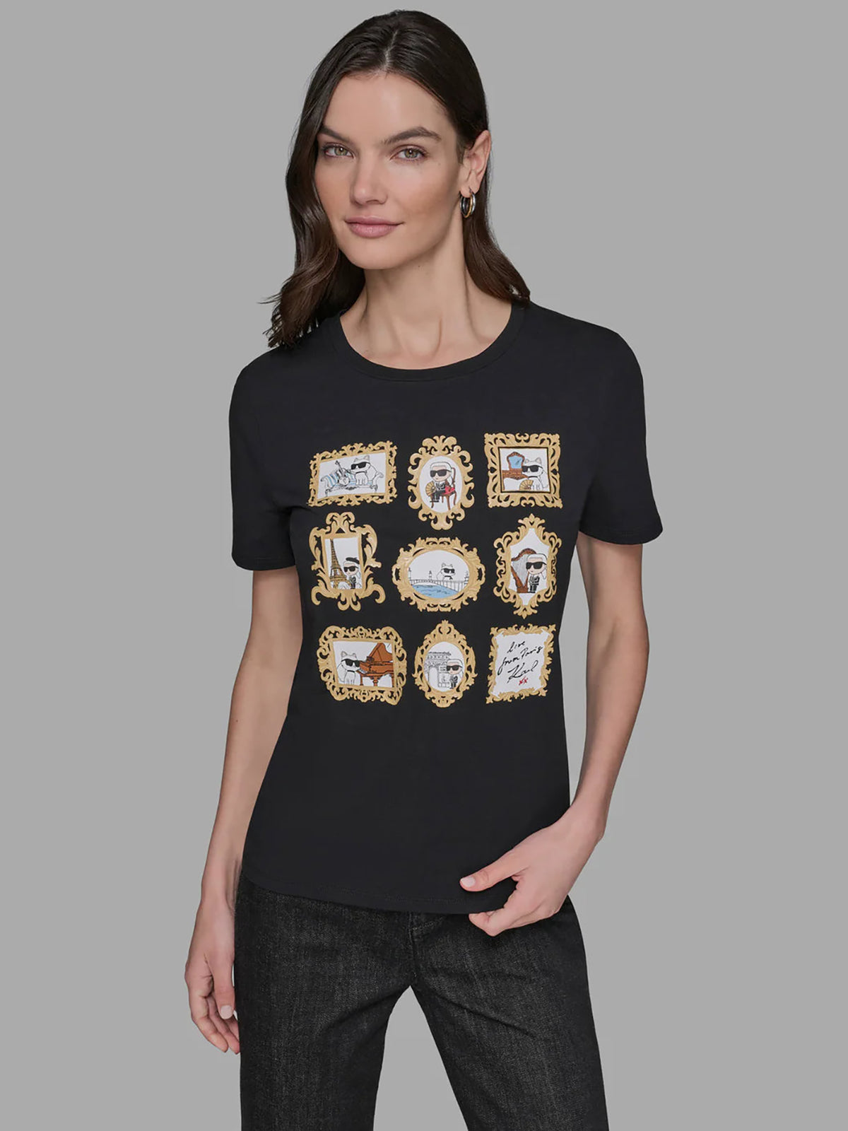 Camiseta Negra Mujer Karl Lagerfeld