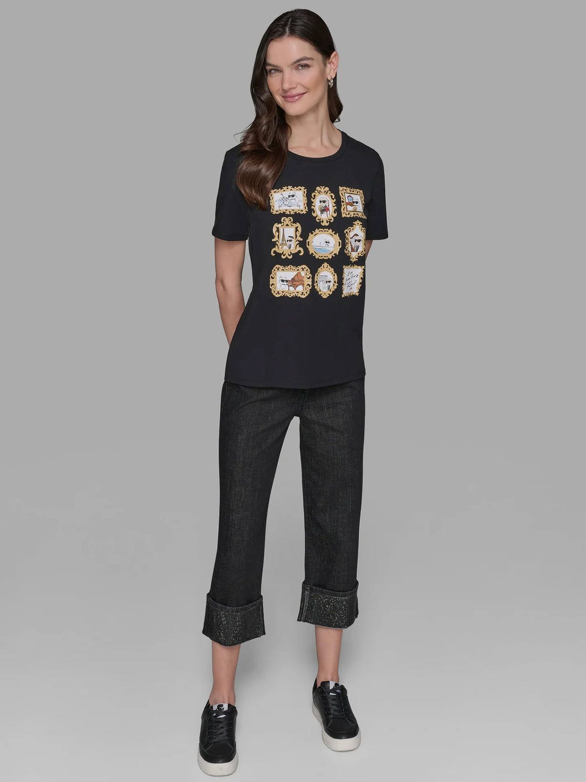 Camiseta Negra Mujer Karl Lagerfeld