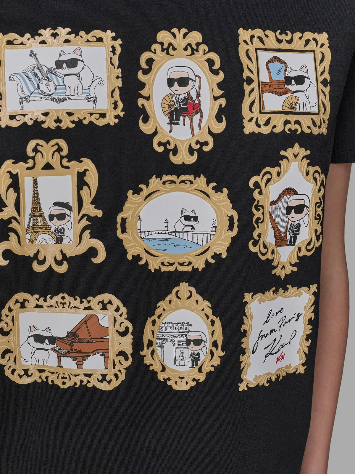 Camiseta Negra Mujer Karl Lagerfeld