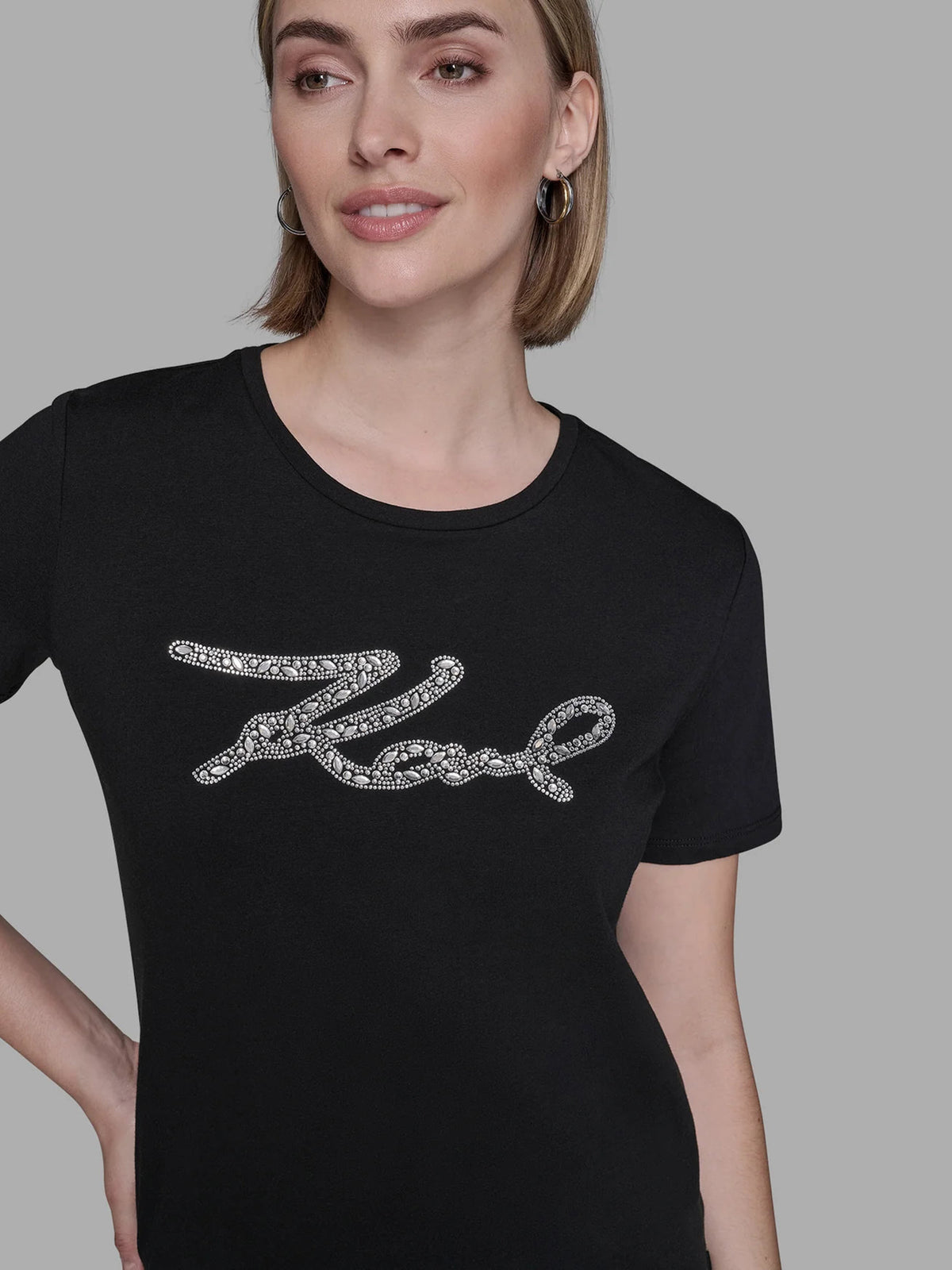 Camiseta Negra Mujer Karl Lagerfeld