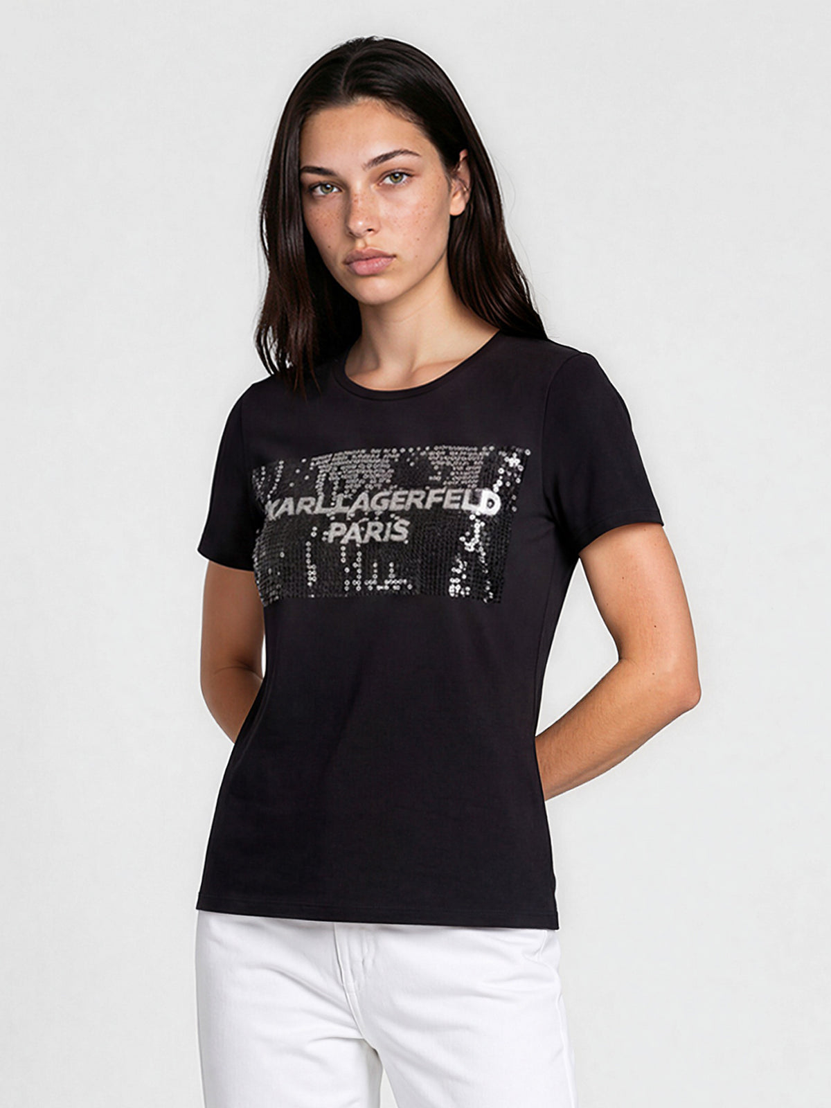 Camiseta Negra Mujer Karl Lagerfeld