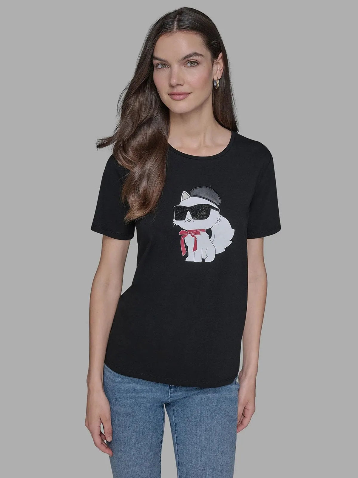 Camiseta Negra Mujer Karl Lagerfeld