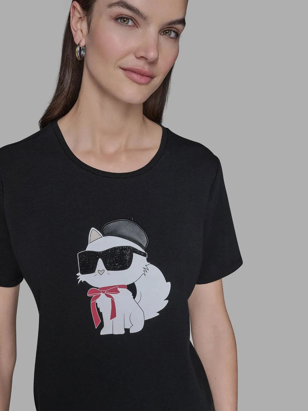 Camiseta Negra Mujer Karl Lagerfeld