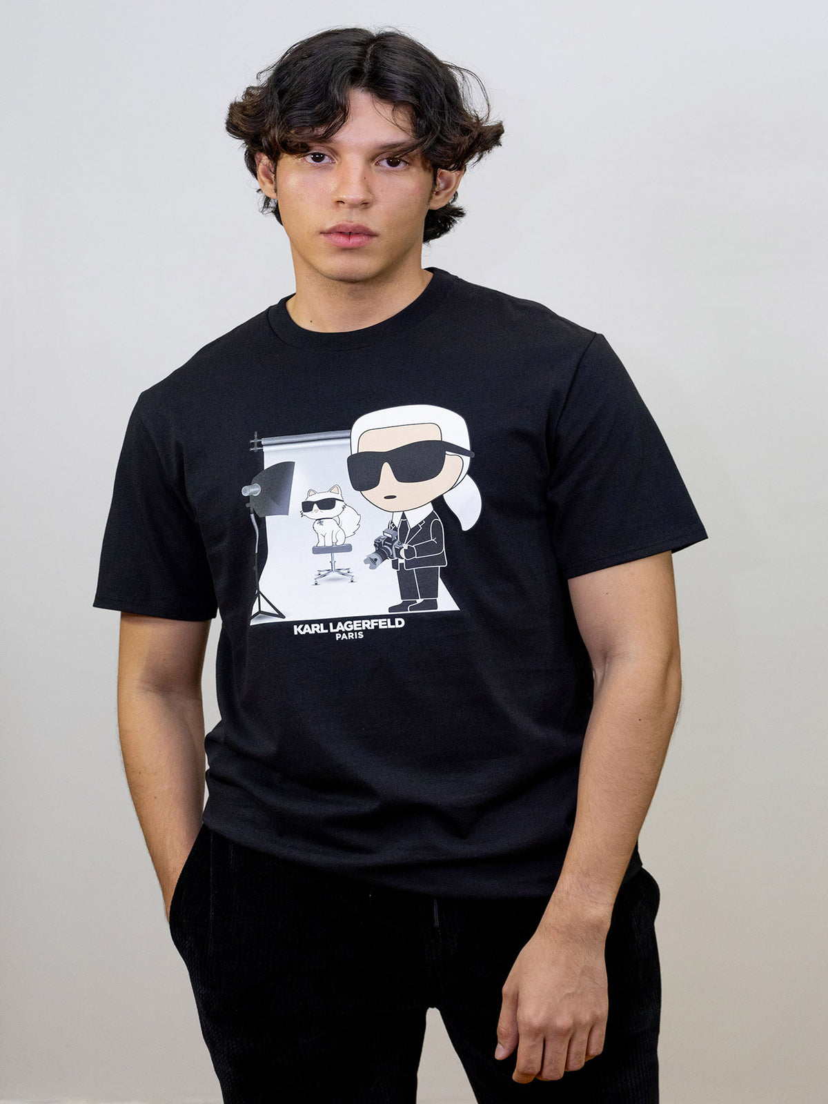 Camiseta Negra Hombre Karl Lagerfeld