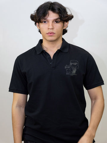 Polo Negro Hombre Karl Lagerfeld
