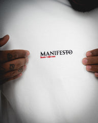 Camiseta Manifesto Oversize Dama Ivory