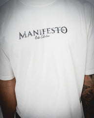 Camiseta Manifesto Oversize Básica Marfil