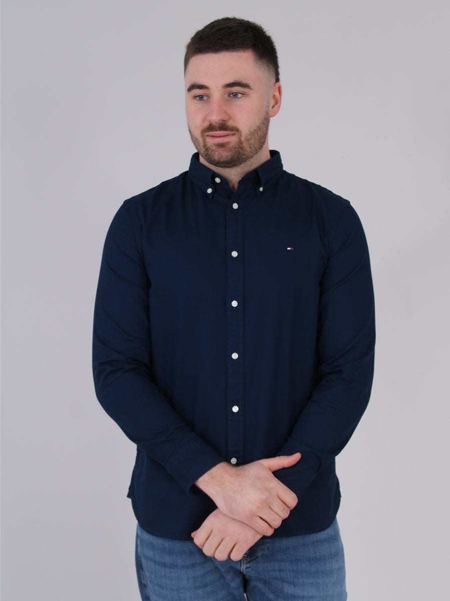 Camisa Tommy Hilfiger Slim Carbon Navy