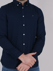Camisa Tommy Hilfiger Slim Carbon Navy