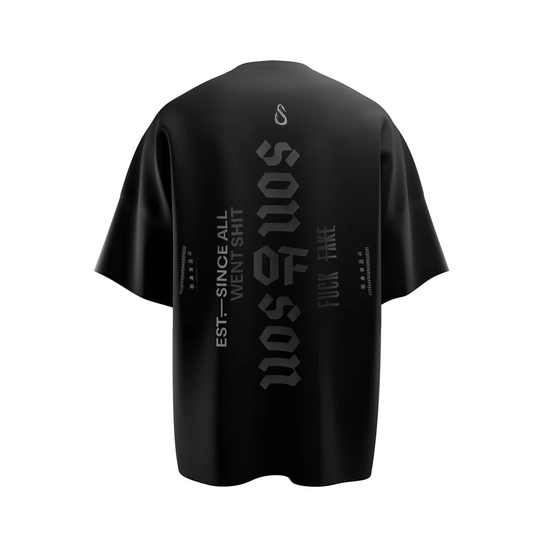 Crew Neck Oversize T-Shirt Black