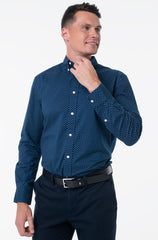 Camisa Tommy Hilfiger Regular Night Sky/Multi Dot